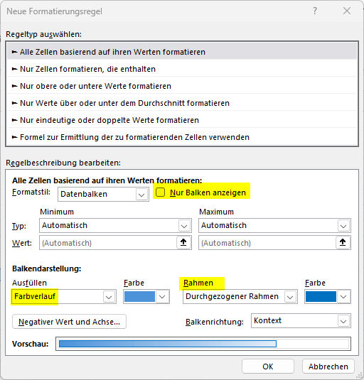Screenshot_Datenbalken2 Screenshot 2 Excel Datenbalken
