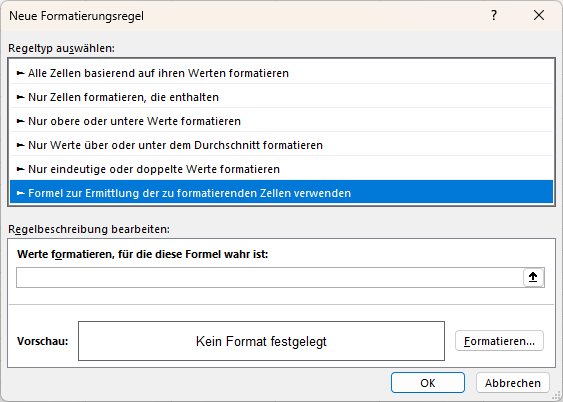 Screenshot_Werte-Hervorheben2 Screenshot Excel erweiterte Formatierung