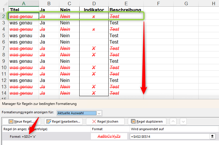 Screenshot_Werte-Hervorheben3 Screenshot Excel erweiterte Formatierung